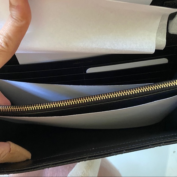 NEW SAINT LAURENT TRIQUILT MEDIUM CHAIN WALLET BLK - Picture 9 of 10